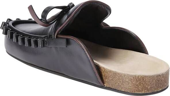 J.W.Anderson Slippers & Mules Ruffle Loafer W Slipper in zwart