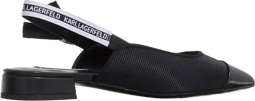 Karl Lagerfeld Ballerinas Kerrie Ribbed Sling in zwart