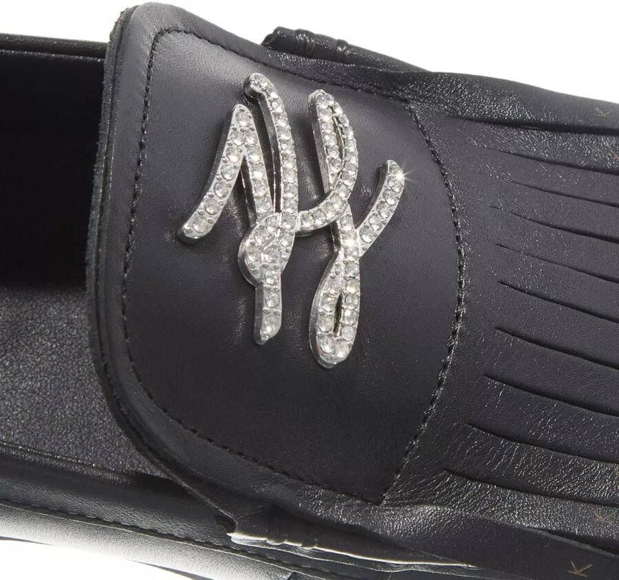 Karl Lagerfeld Loafers & ballerina schoenen Mokassino II Brooch Kiltie Loafer in zwart
