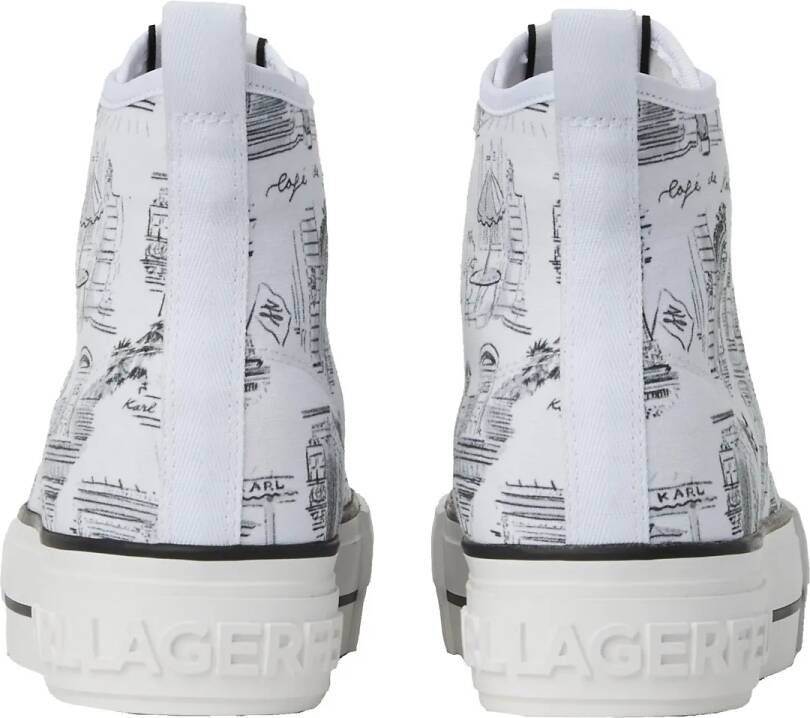 Karl Lagerfeld Low-Top Sneakers Kampus Max Jorge Parra Print Hi in wit