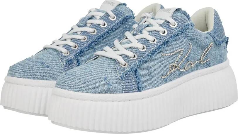 Karl Lagerfeld Low-Top Sneakers Kreeper Lo Signia Mix Lo Lace in blauw