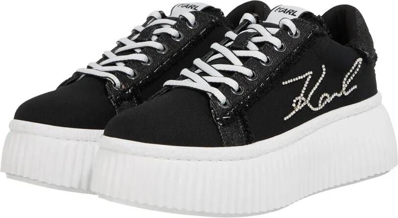 Karl Lagerfeld Low-Top Sneakers Kreeper Lo Signia Mix Lo Lace in zwart