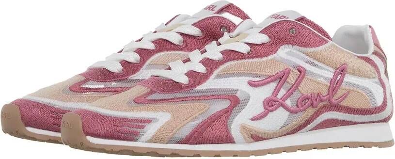 Karl Lagerfeld Low-Top Sneakers Venus Mesh Mix Lo Lace in poeder roze
