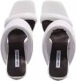 Karl Lagerfeld Witte Leren Blokhak Sandalen White Dames - Thumbnail 3