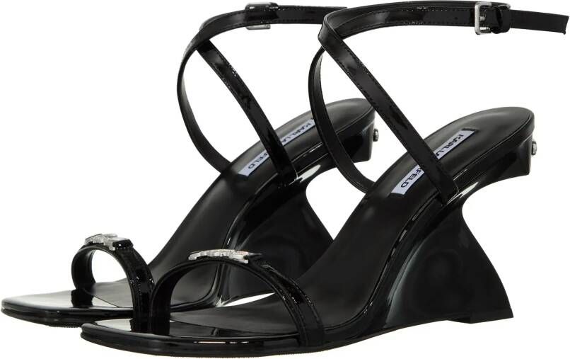 Karl Lagerfeld Sandalen met hak Waverly Ankle Strap Sandal in zwart