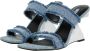 Karl Lagerfeld Sandalen met hak Waverly Double Strap Slide in blauw - Thumbnail 1