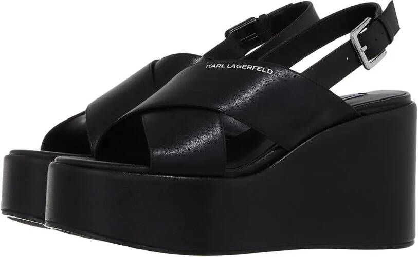 Karl Lagerfeld Sandalen met hak Wendy Kross Strap Sling in zwart