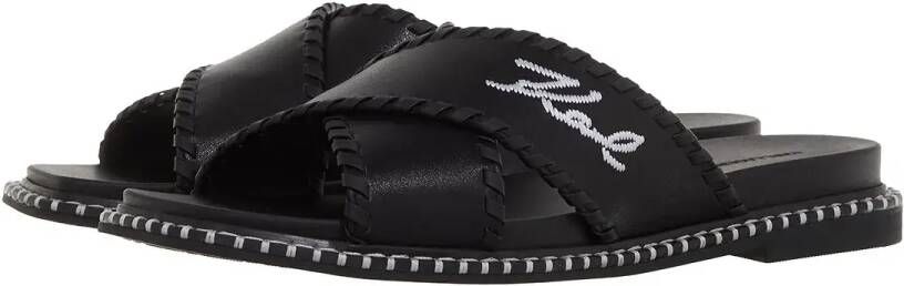 Karl Lagerfeld Slippers & Mules Kleo Whipstitch Krosstrap in zwart
