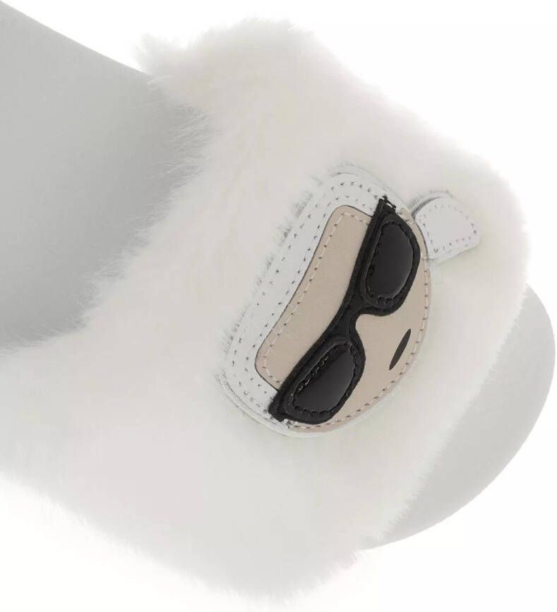 Karl Lagerfeld Slippers KONDO Ikonic Winter Slide in wit