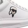 Karl Lagerfeld Witte Casual Leren Sneakers White Dames - Thumbnail 3