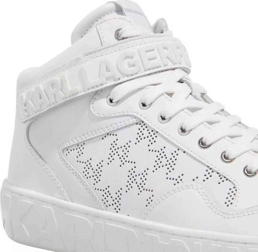Karl Lagerfeld Sneakers Kupsole Iii Mid Cut Perf Strap in wit