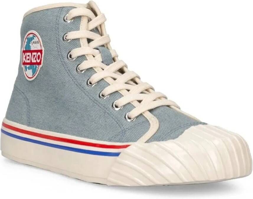 Kenzo Low-Top Sneakers school Logo High-Top Sneakers in blauw
