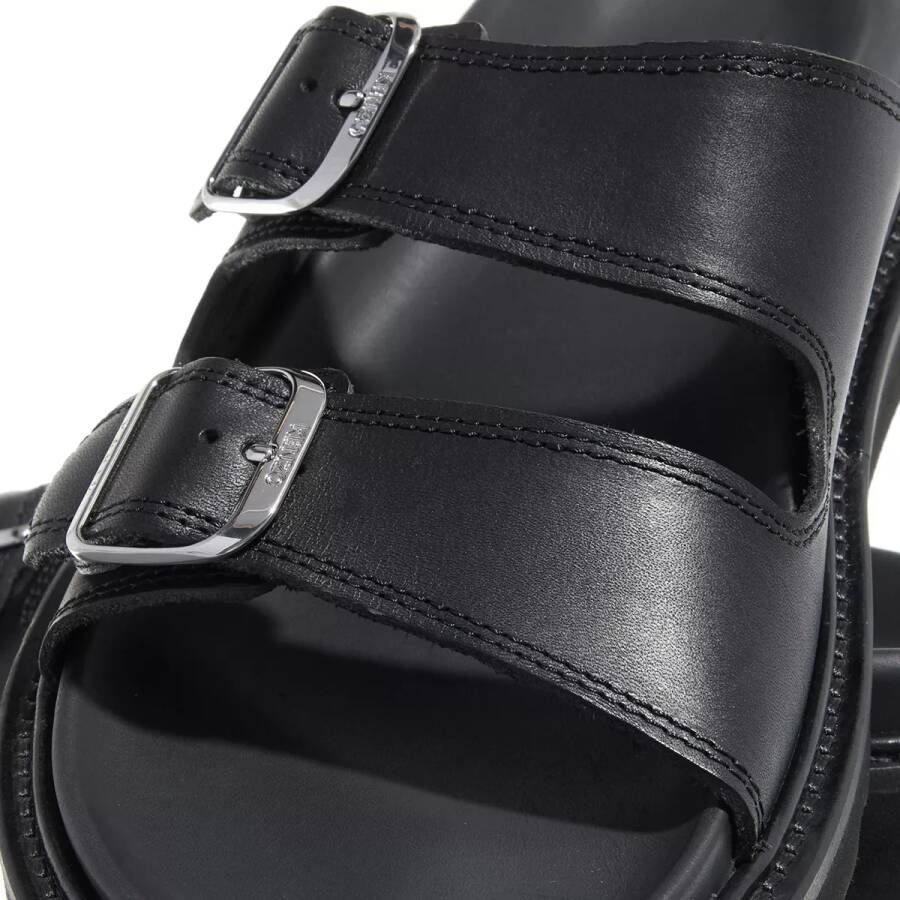 Kenzo Slippers Leather Sandal Mule in zwart