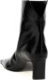 Khaite Geometrische Hak Leren Enkellaarzen Black Dames - Thumbnail 2