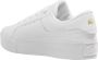 Lacoste Logo Sneakers Mat Leer Zijlabel In reliëf Brede Zool White Dames - Thumbnail 6
