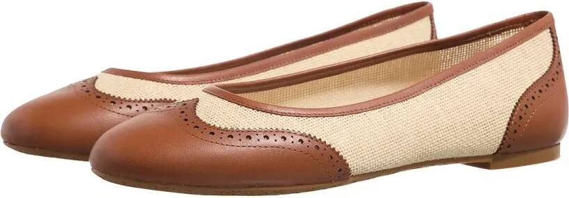 Lauren Ralph Lauren Ballerinas Jayna Wingtp Flats Ballet in beige