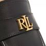 Ralph Lauren Zwarte Leren Platte Schoenen Logo Voorkant Black Dames - Thumbnail 5