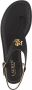 Ralph Lauren Zwarte leren Ellington sandalen logo Black Dames - Thumbnail 1