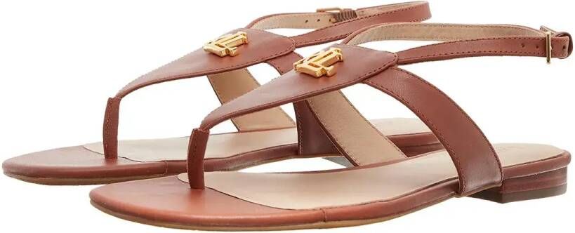 Lauren Ralph Lauren Sandalen Everley Sandals Flat Sandal in bruin