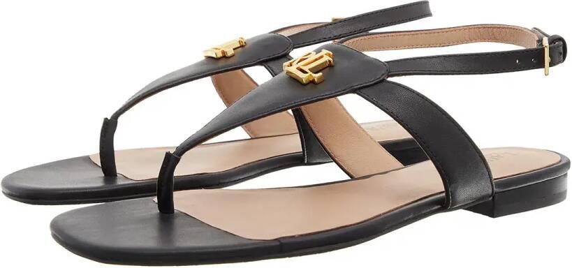 Lauren Ralph Lauren Sandalen van leer met labeldetail model 'EVERLY'
