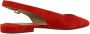 Lauren Ralph Lauren Sandalen met hak Londyn Slbck-Flats-Slingback in rood - Thumbnail 1