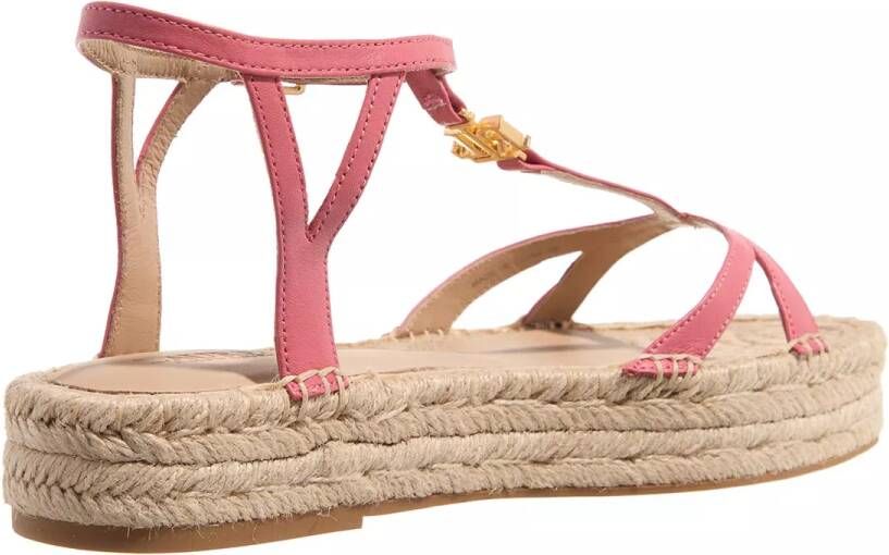 Lauren Ralph Lauren Sandalen Payton Espadrilles Flat in poeder roze