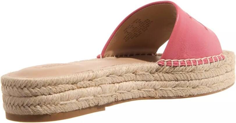 Lauren Ralph Lauren Sandalen Polly Logo Espadrilles Flat in poeder roze