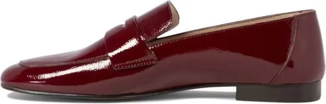 Le Monde Beryl Bordeaux Patent Leather Loafers in zwart