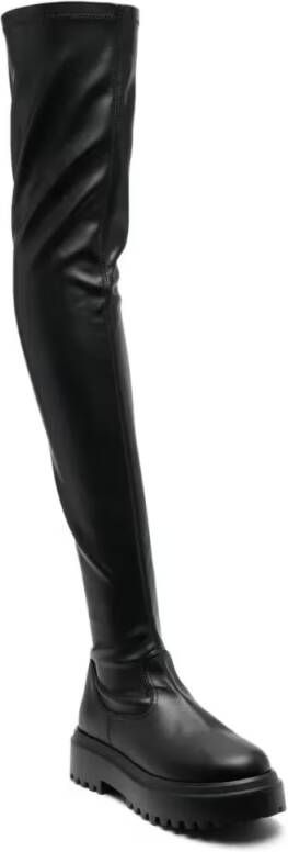 Le Silla Boots Cuissard Ranger Boots in zwart