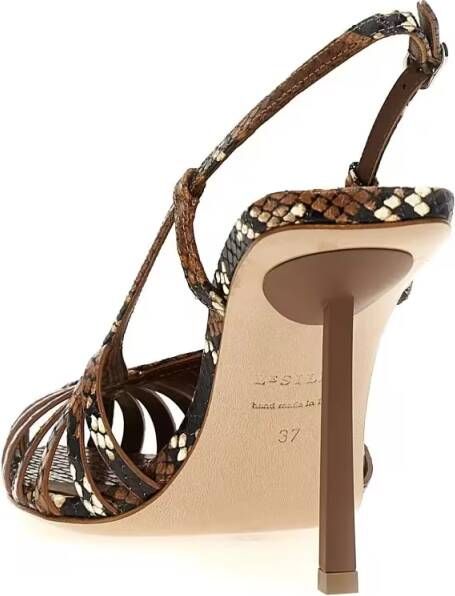 Le Silla Hoge hakken 'Cage' Slingback in bruin