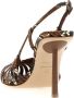 Le Silla Hoge hakken 'Cage' Slingback in bruin - Thumbnail 1
