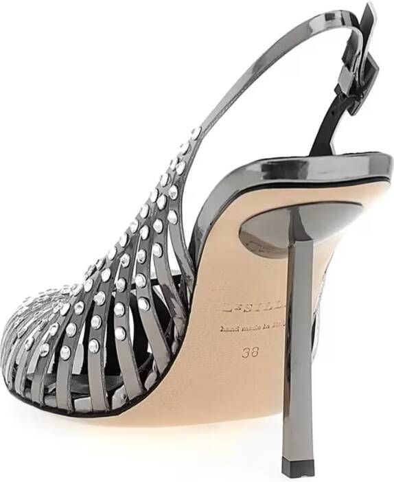 Le Silla Hoge hakken 'Cage' Slingback in zilver