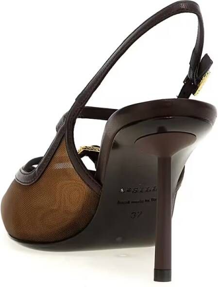 Le Silla Hoge hakken 'Morgana' Slingback in bruin