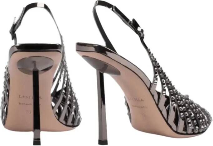 Le Silla Sandalen Cage Slingback 90 in grijs