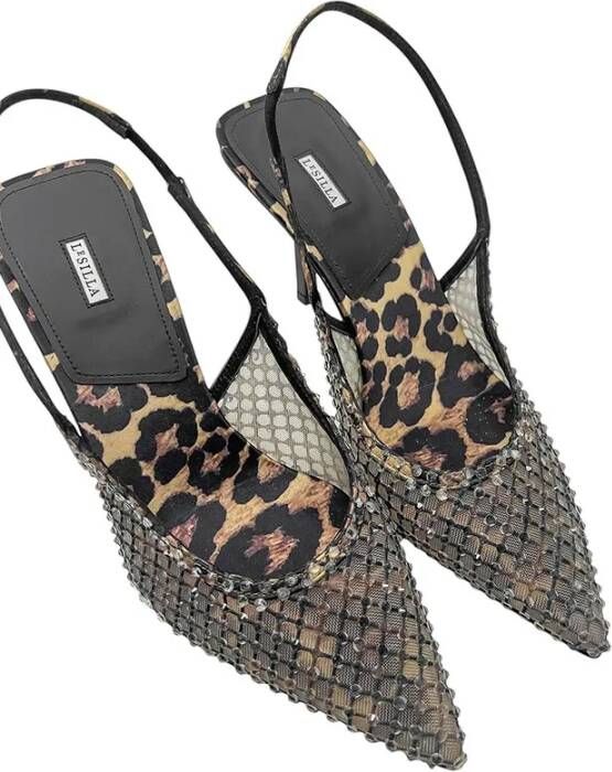 Le Silla Sandalen Gilda Slingback 80 in zwart