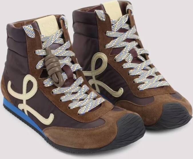 Loewe Low-Top Sneakers High-Top Sneakers With Textured Design And L in bruin