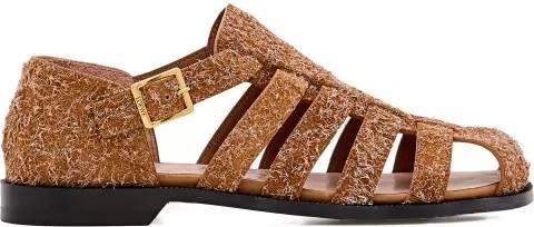 Loewe Sandalen Campo Flat Sandal in bruin