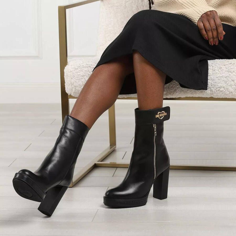 Love Moschino Laarzen met logoplakkaat Zwart - Foto 3