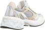 Love Moschino Crystal love chunky leren sneakers zilver goud beige - Thumbnail 4