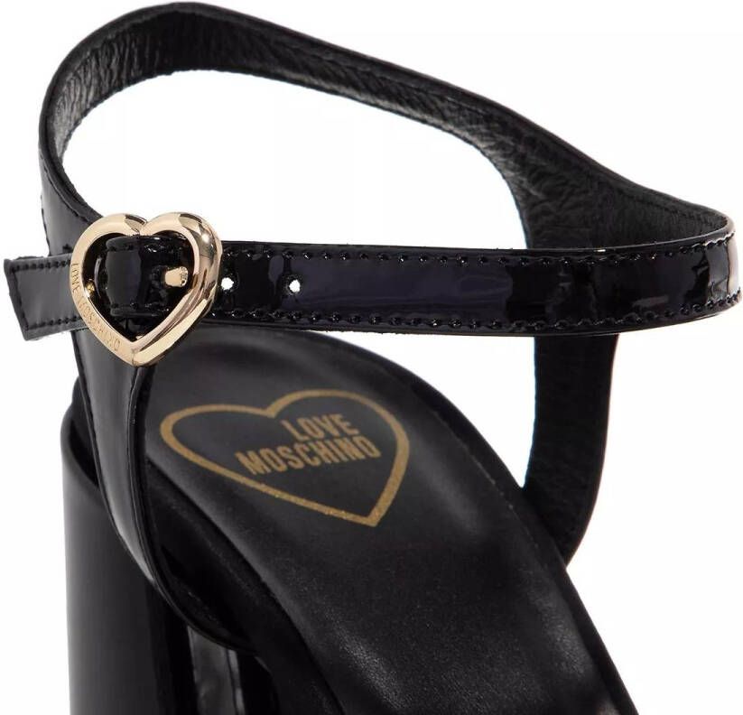 Love Moschino Sandalen Rubber Logo in zwart