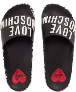 Love Moschino Slippers Pool Slides in black