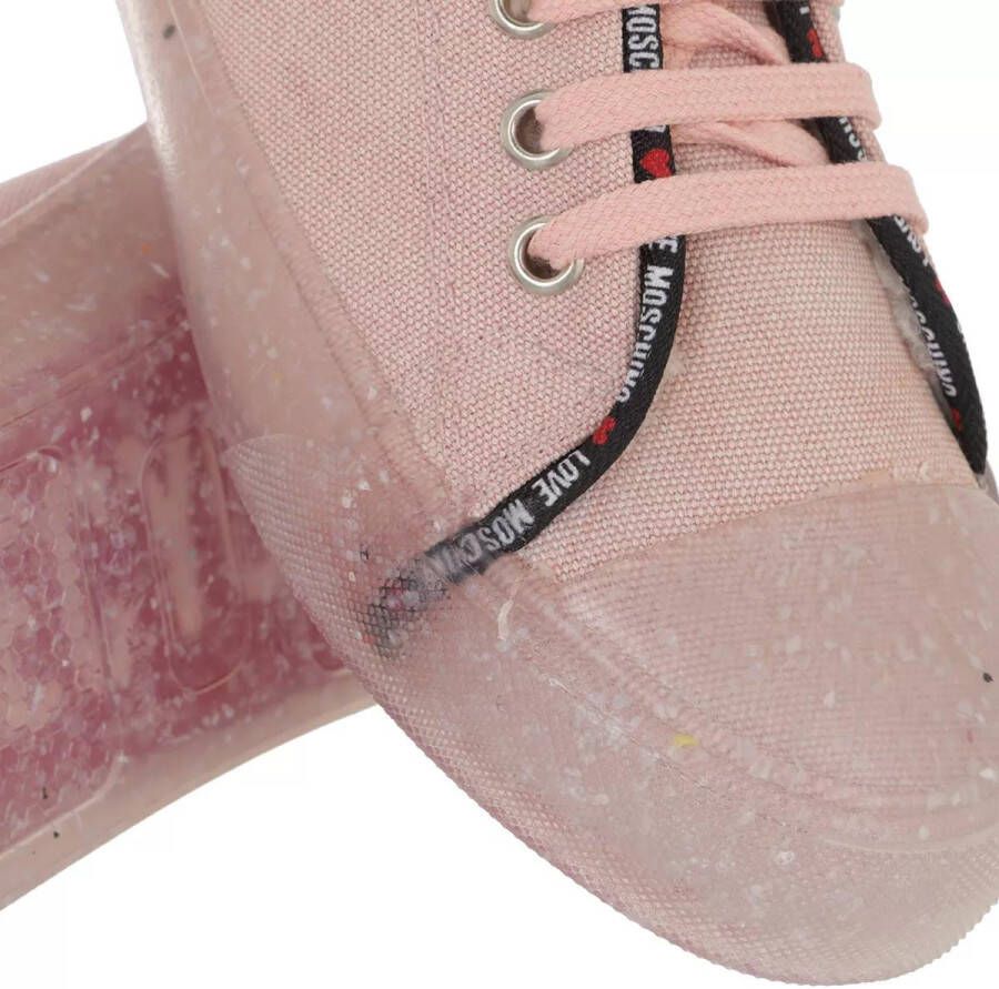 Love Moschino Sneakers Sneakerd Eco30 Canvas in poeder roze