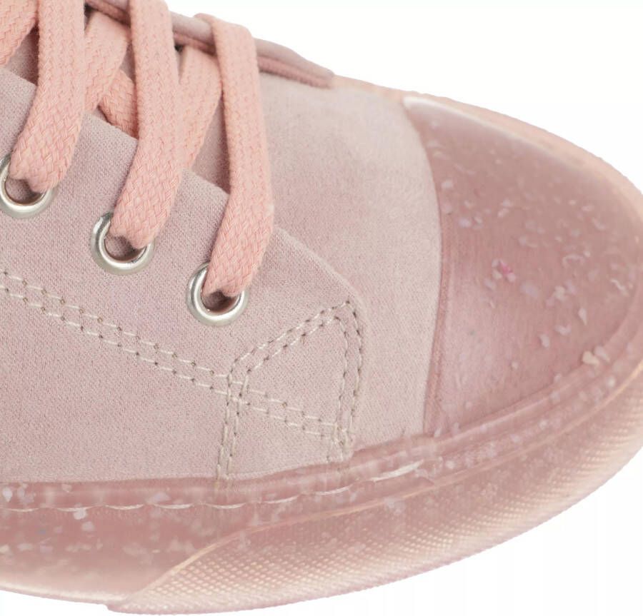 Love Moschino Sneakers Sneakerd Eco30 Suede Pl in poeder roze
