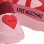 Love Moschino Sneakers Sneakerd Running60 Mix in poeder roze - Thumbnail 2