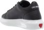 Love Moschino women's shoes leather trainers sneakers Zwart Dames - Thumbnail 2