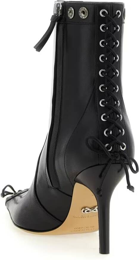 Mach&Mach Boots Crystalized Corset' Ankle Boots in zwart