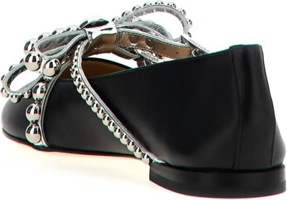 Mach&Mach 'Crystal Studs' Ballet Flats in zwart