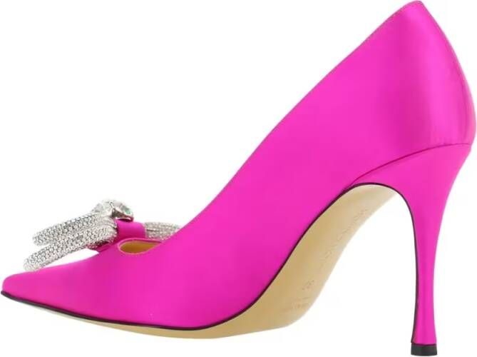Mach&Mach Hoge hakken Double Bow Satin Pumps in roze