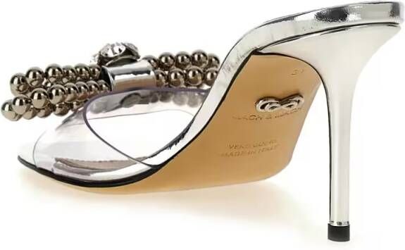Mach&Mach Sandalen 'Stud Bow' Sandals in zilver