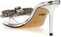 Mach&Mach Sandalen 'Stud Bow' Sandals in zilver - Thumbnail 1